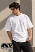White - Drop Shoulder Tee