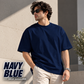 Navy Blue - Drop Shoulder Tee