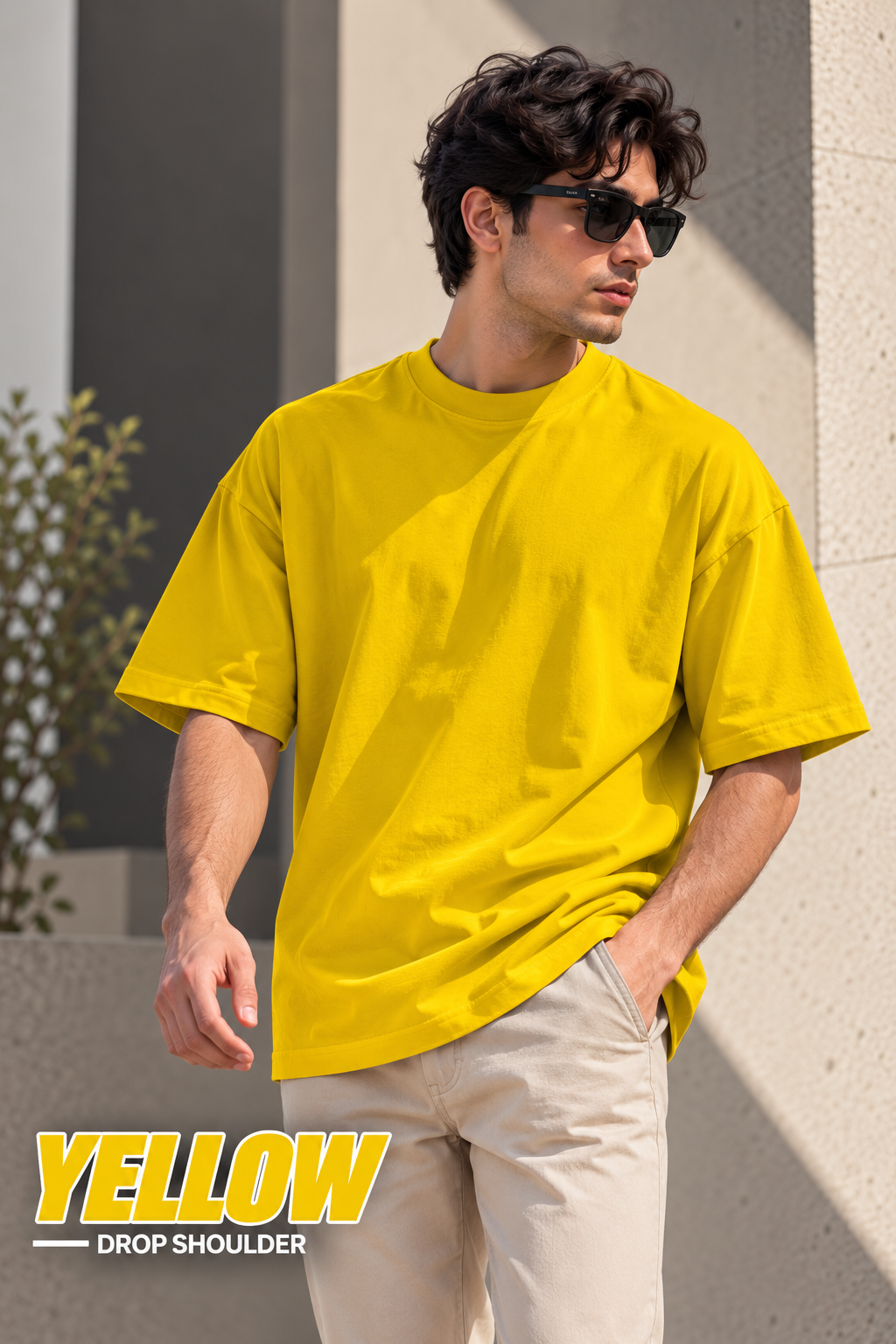 Yellow - Drop Shoulder Tee